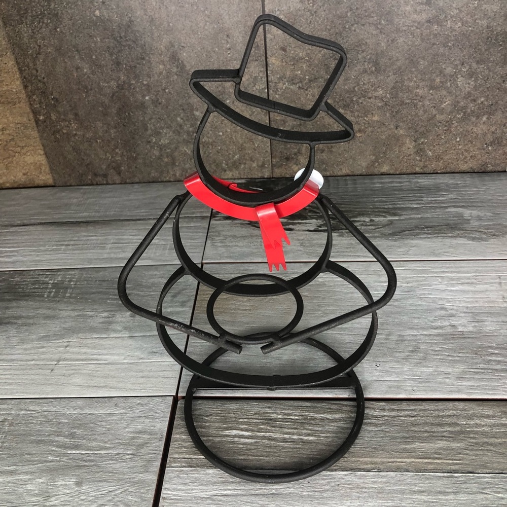 Snowman candle holder